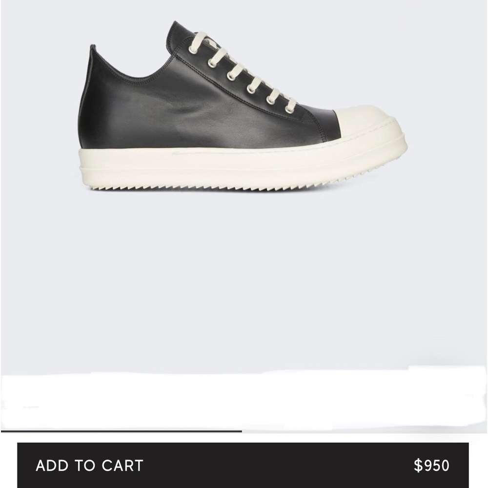 Rick Owens low-top lace-up sneakers
